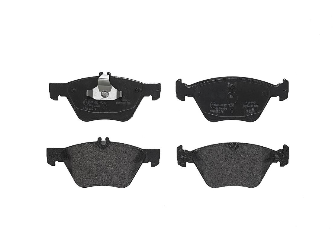 Mercedes Disc Brakes Kit -  Pads Front (Low-Metallic) 004420072041 - Brembo P50075